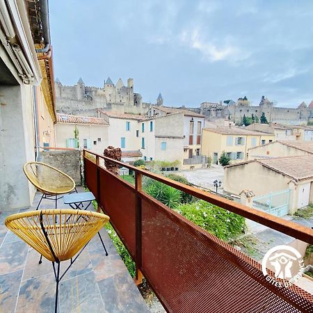Loft Cocon Climatise - Imprenable Vue Sur Le Chateau Comtal Carcasona Exterior foto